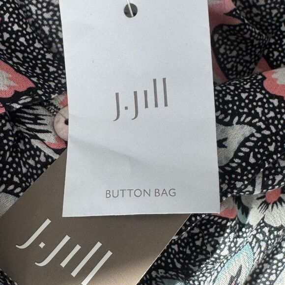 J. Jill NWT Marvel Black/White Pink Floral Tunic Sz 2X - Picture 8 of 11